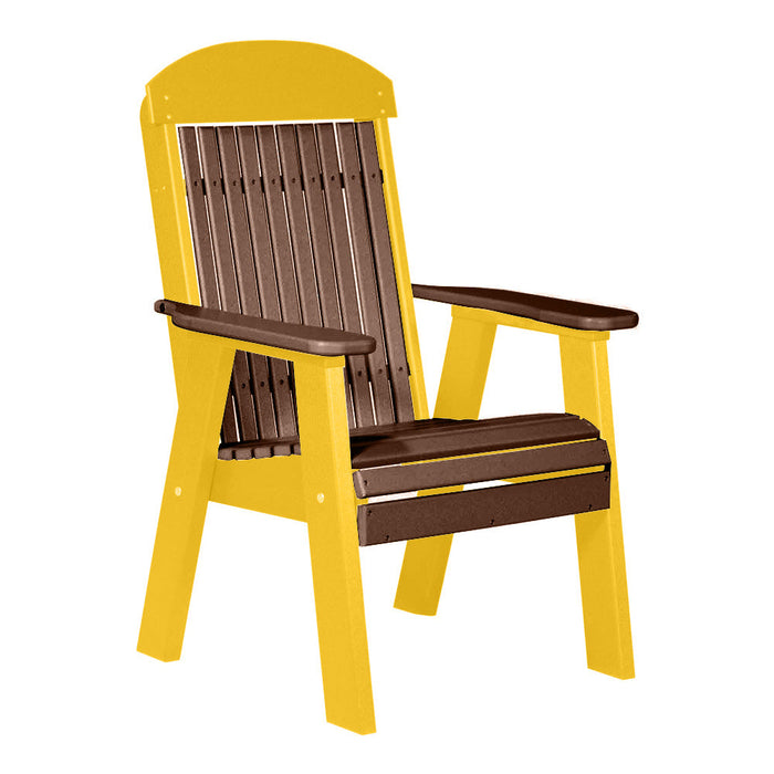 LuxCraft Chestnut Brown 2' Classic Highback Recycled Plastic Chair