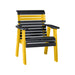 LuxCraft Black 2' Rollback Recycled Plastic Chair With Cup Holder