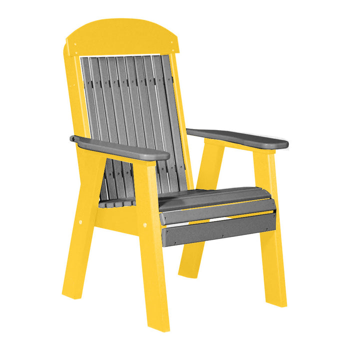 LuxCraft Slate 2' Classic Highback Recycled Plastic Chair With Cup Holder