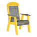 LuxCraft Slate 2' Classic Highback Recycled Plastic Chair With Cup Holder