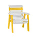 LuxCraft White 2' Rollback Recycled Plastic Chair With Cup Holder