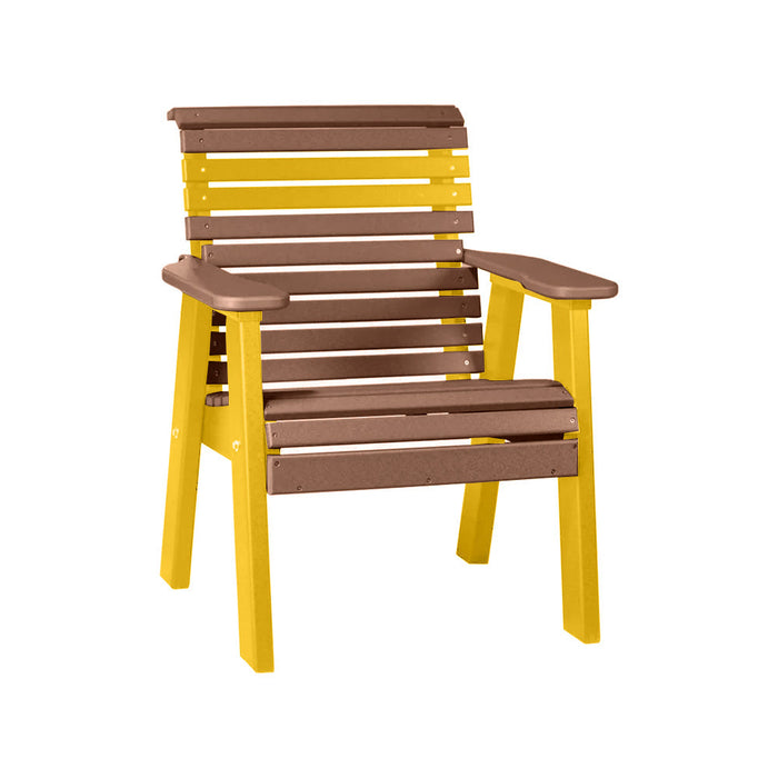 LuxCraft Antique Mahogany 2' Rollback Recycled Plastic Chair With Cup Holder