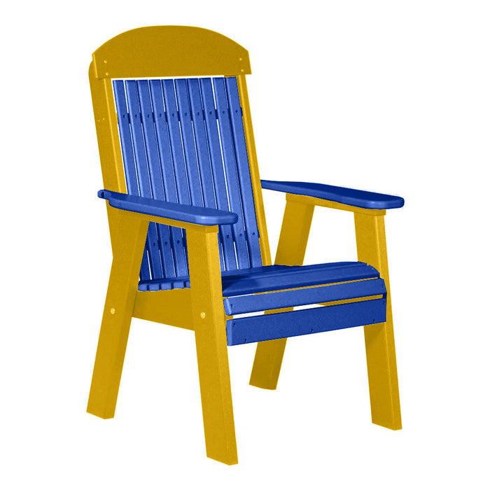 LuxCraft Blue 2' Classic Highback Recycled Plastic Chair
