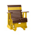 LuxCraft Chestnut Brown 2 foot Rollback Recycled Plastic Glider Chair
