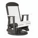 LuxCraft White 2 foot Classic Highback Recycled Plastic Swivel Glider Chair