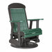 LuxCraft Green 2 foot Classic Highback Recycled Plastic Swivel Glider Chair With Cup Holder