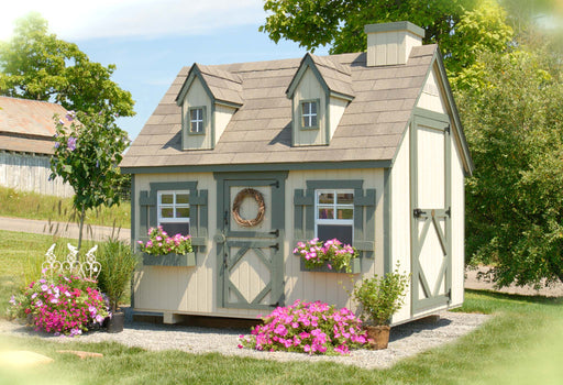 Little Cottage Co. Cape Cod Playhouse - Panelized Kit with Floor & Chimney Little Cottage Co. 4X6 / No Deck and Rail / Add Loft Playhouses LCC-4X6-NDR-AL
