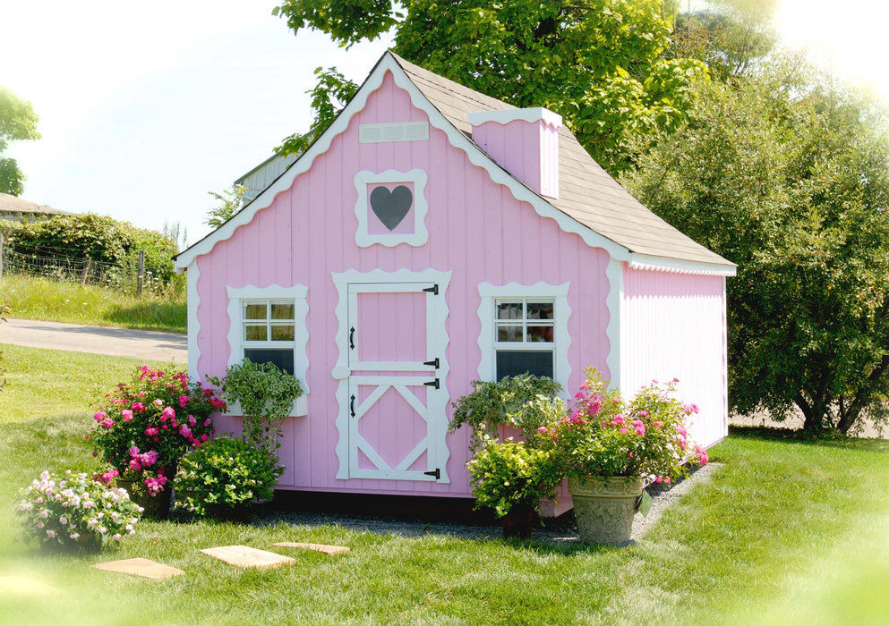 Little Cottage Co. Gingerbread Cottage - Panelized Kit with Floor & Chimney Little Cottage Co. Playhouses