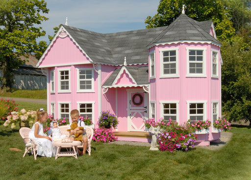 Little Cottage Co. Sara's Victorian Mansion - Panelized Kit with Floor Little Cottage Co. 8X16 Playhouses LCC-SVM-8X16