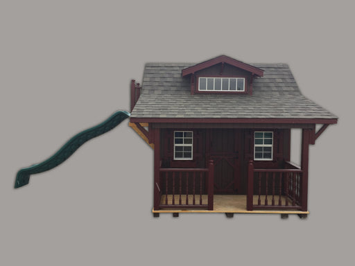 Little Cottage Co. The Craftsman Playhouse - Panelized Kit with Floor & Slide Little Cottage Co. 9x8 Playhouses LCC-CP-9X8