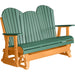 LuxCraft Copy of LuxCraft Green 5 ft. Recycled Plastic Adirondack Outdoor Glider With Cup Holder Green on Tangerine Adirondack Glider 5APGGT-CH