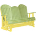 LuxCraft Copy of LuxCraft Lime Green 5 ft. Recycled Plastic Adirondack Outdoor Glider With Cup Holder Lime Green on Yellow Adirondack Glider 5APGLGY-CH