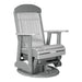 LuxCraft Gray 2 foot Classic Highback Recycled Plastic Swivel Glider Chair