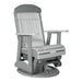 LuxCraft Gray 2 foot Classic Highback Recycled Plastic Swivel Glider Chair