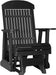 LuxCraft LuxCraft 2 foot Classic Highback Recycled Plastic Glider Chair Black Glider Chair 2CPGBK