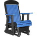 LuxCraft LuxCraft 2 foot Classic Highback Recycled Plastic Glider Chair Blue on Black Glider Chair 2CPGBB