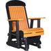 LuxCraft LuxCraft 2 foot Classic Highback Recycled Plastic Glider Chair Tangerine on Black Glider Chair 2CPGTB