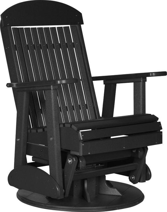 LuxCraft Silla Giratoria Mecedora Clásica — Negro
