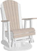 LuxCraft LuxCraft 2 foot Classic Highback Recycled Plastic Swivel Glider Chair With Cup Holder Birch On White Glider Chair 2SAPGBIW