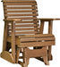 LuxCraft LuxCraft 2 foot Rollback Recycled Plastic Glider Chair Antique Mahogany Glider Chair 2PPGAM