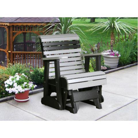 LuxCraft LuxCraft 2 foot Rollback Recycled Plastic Glider Chair Glider Chair