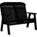 LuxCraft Banco Clásico Respaldo Alto 4 Pies — Negro