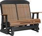 LuxCraft 4 ft. Recycled Plastic Highback Outdoor Glider Bench