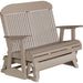 LuxCraft LuxCraft 4 ft. Recycled Plastic Highback Outdoor Glider Bench Weatherwood Highback Glider 4CPGWW