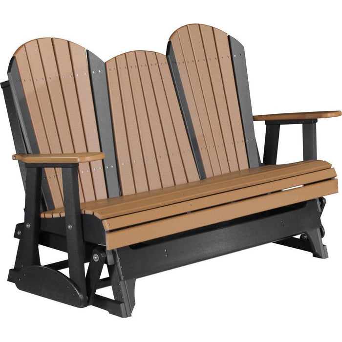 LuxCraft Banco Mecedora Adirondack 5 Pies — Cedro sobre Negro