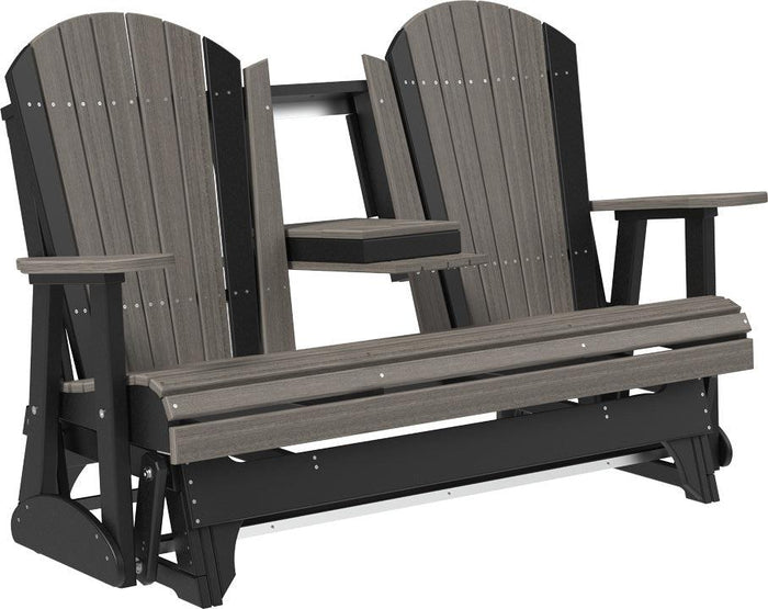 LuxCraft 5 ft. Recycled Plastic Adirondack Outdoor Glider