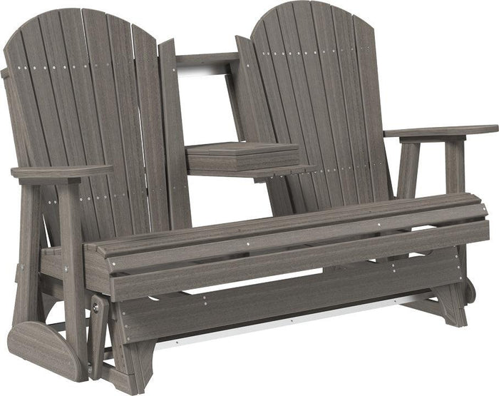 LuxCraft 5 ft. Recycled Plastic Adirondack Outdoor Glider