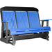 LuxCraft Banco Mecedora Respaldo Alto 5 Pies — Azul sobre Negro