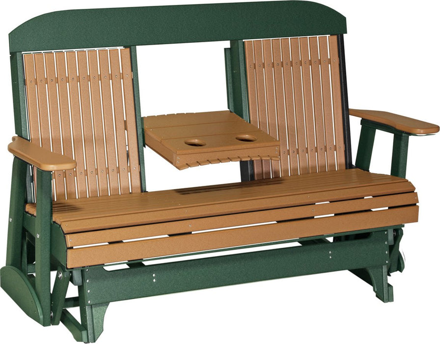 LuxCraft 5 ft. Recycled Plastic Highback Outdoor Glider