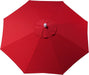 LuxCraft LuxCraft 9' Market Outdoor Umbrella Canopy Replacement (Canopy Only) Logo Red Accessories 9MULR5477
