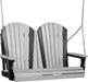 LuxCraft LuxCraft Adirondack 4ft. Recycled Plastic Porch Swing Dove Gray on Black / Adirondack Porch Swing 4APSDGB