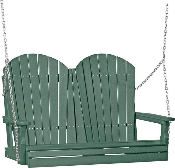 LuxCraft Columpio de Porche Adirondack 4 Pies — Verde