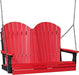 LuxCraft LuxCraft Adirondack 4ft. Recycled Plastic Porch Swing Red on Black / Adirondack Porch Swing 4APSRB