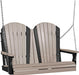LuxCraft Columpio de Porche Adirondack 4 Pies — Weatherwood sobre Negro