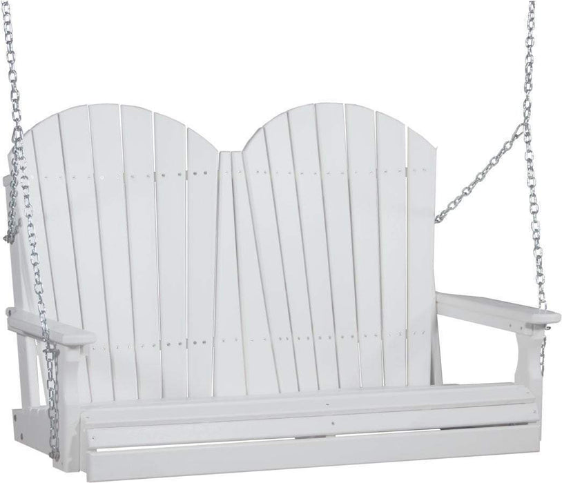 LuxCraft Columpio de Porche Adirondack 4 Pies — Blanco