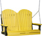 LuxCraft Adirondack 4ft. porch swing in yellow on black