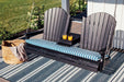 LuxCraft Adirondack 5ft. recycled plastic porch swing on front porch