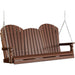 LuxCraft Adirondack 5ft. porch swing in chestnut brown