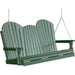 LuxCraft Adirondack 5ft. porch swing in green recycled poly
