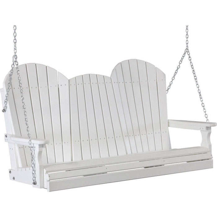 LuxCraft Adirondack 5ft. porch swing in white