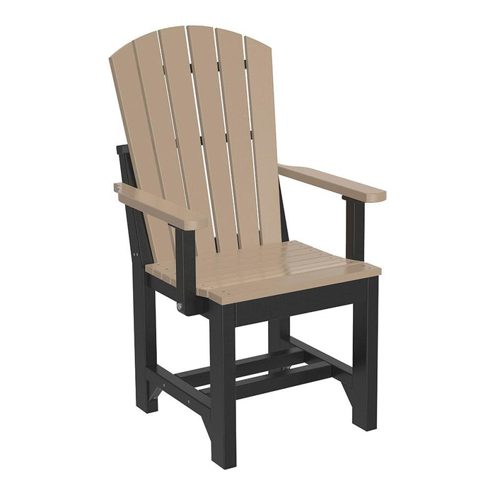 LuxCraft LuxCraft Adirondack Arm Chair With Cup Holder Weatherwood / Black / Dining Chair AAC-WWD/BL-D