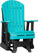 LuxCraft Silla Mecedora Adirondack 2 Pies — Azul Aruba sobre Negro
