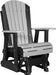 LuxCraft LuxCraft Adirondack Recycled Plastic 2 Foot Glider Chair Dove Gray on Black Glider Chair 2APGDGB