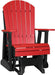 LuxCraft LuxCraft Adirondack Recycled Plastic 2 Foot Glider Chair Red on Black Glider Chair 2APGRB