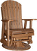 LuxCraft Adirondack recycled plastic swivel glider in antique mahogany