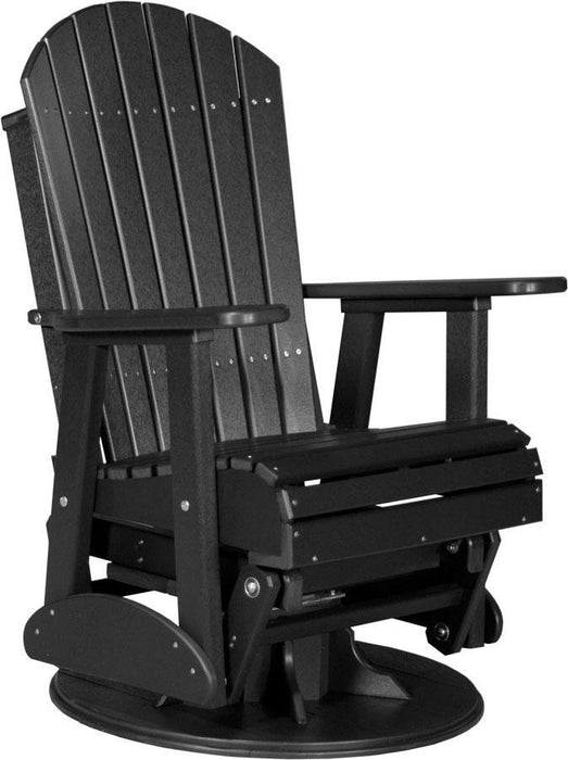 LuxCraft Silla Giratoria Mecedora Adirondack — Negro